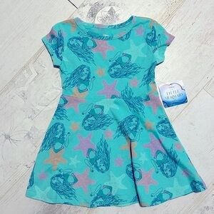 Disney Little Mermaid knit dress size 2T NWT